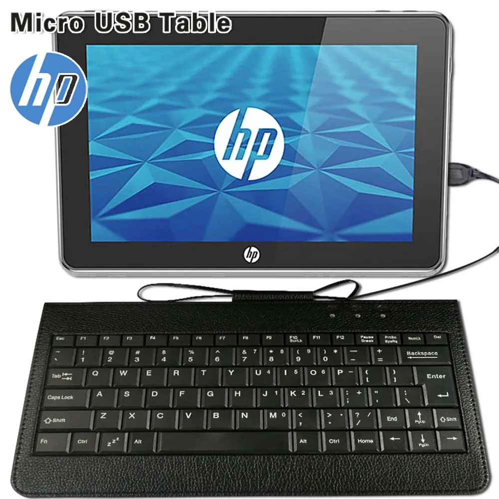Mini USB Keyboardfor HP Slate 10 HD Tablet Solid Color High Quality Ultra-Slim Micro USB Keyboard +Stand Tablet Accessories