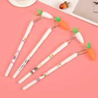 40pcs korean style creative stationery cute radish pendant gel pen black pen cartridge