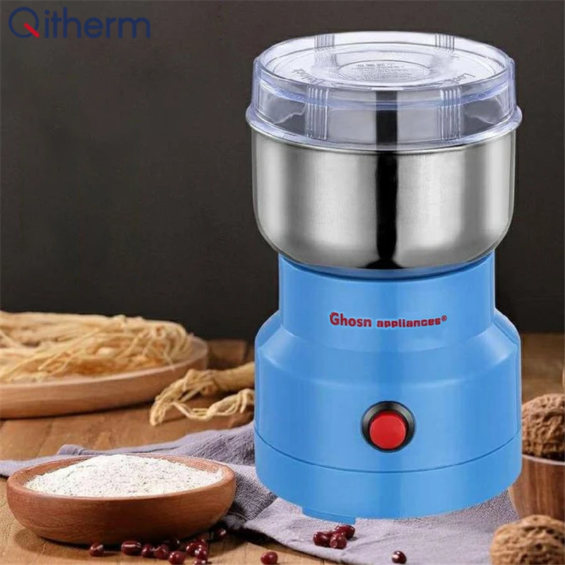 

110V/220V Electric Coffee Bean Grinder Home Bean Spice Salt Pepper Herbs Nuts Spices Mill Grinder Multifunction Smash Machine