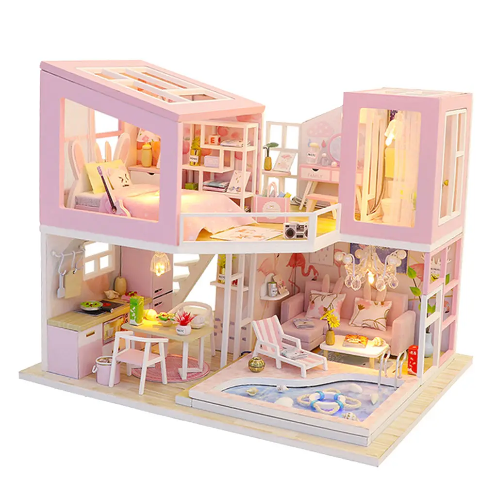 

DIY Mini Doll House Kits Models Cottage No For Kids Birthday Gift Toy