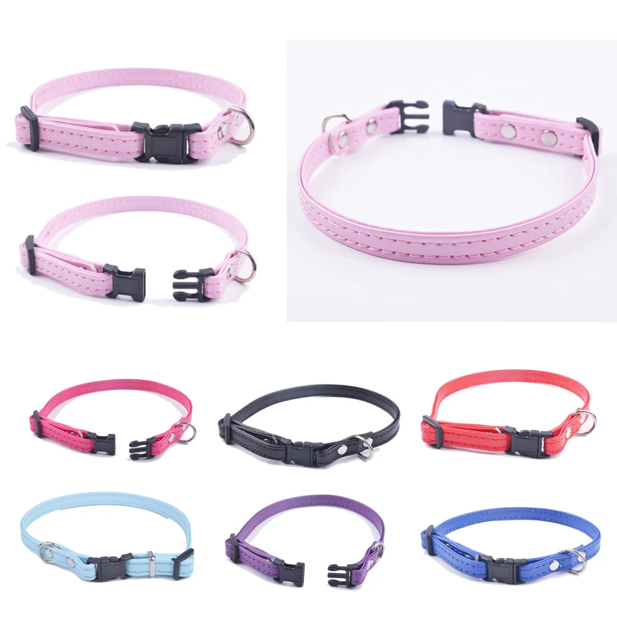 

Pet Supplies Dog Collar 9Colors Pu Leather Puppy Collar Chihuahua Puppy Dog Accessories Adjustable Pet Products for Dogs