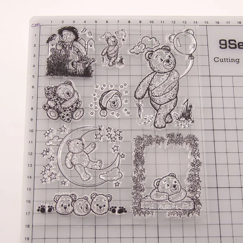 

Clear Stamps for DIY Scrapbooking Card Lovely Bear Transparent Rubber Stamps Making Photo Album Crafts Silicon Decor New Stamp