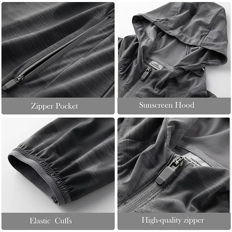 

SHUJIN 2021 Sun Protection Jacket Man Waterproof Breathable Anti-Uv Quick Dry Cycling Thin Windproof Bicycle Clothing Men Coat