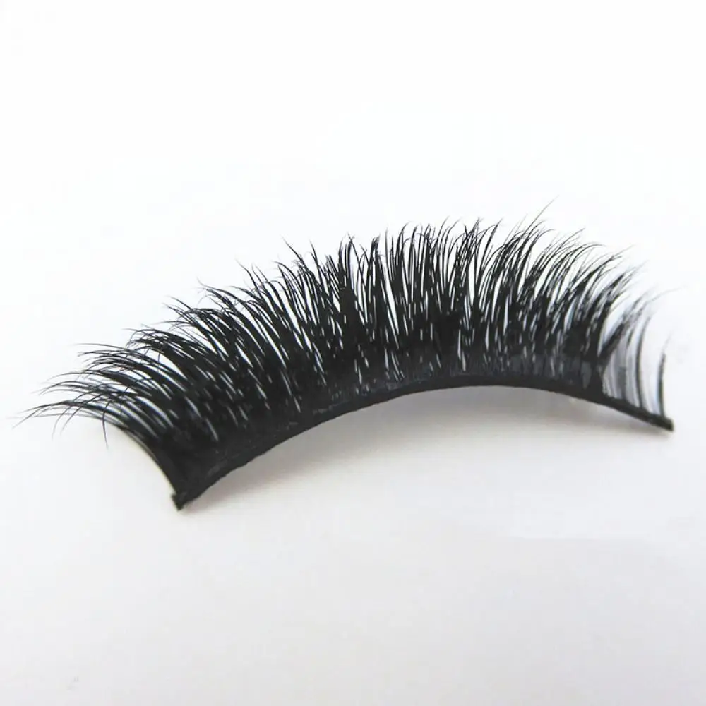 Натуральные длинные черные Накладные ресницы ручной работы 5 пар Толстые горячие