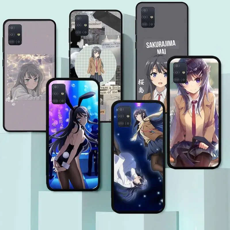 

Anime Mai Sakurajima Phone Case for Samsung A6 A9 A530 A720 2018 A750 A8 A9 A10 A20 A30 40 50 70 10S 20S 51 52 Plus cover