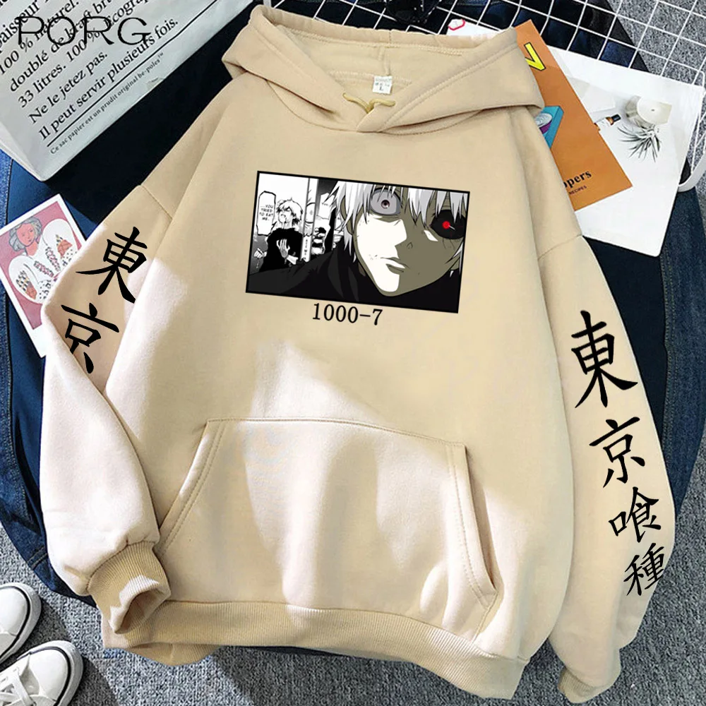 

Токийский Гуль, пуловер Kenaki, пуловер, свободная толстовка унисекс, Осенний топ в мультяшном стиле