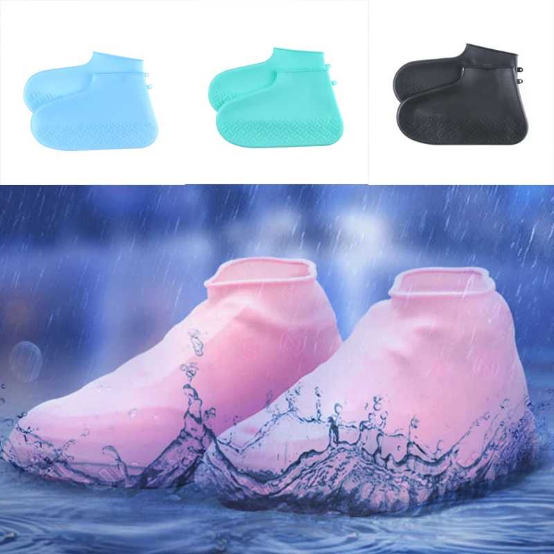 

Silicone Overshoes Reusable Waterproof Rainproof Men Shoes Covers Rain Boots Non-slip Washable Unisex Wear-Resistant Recyclable