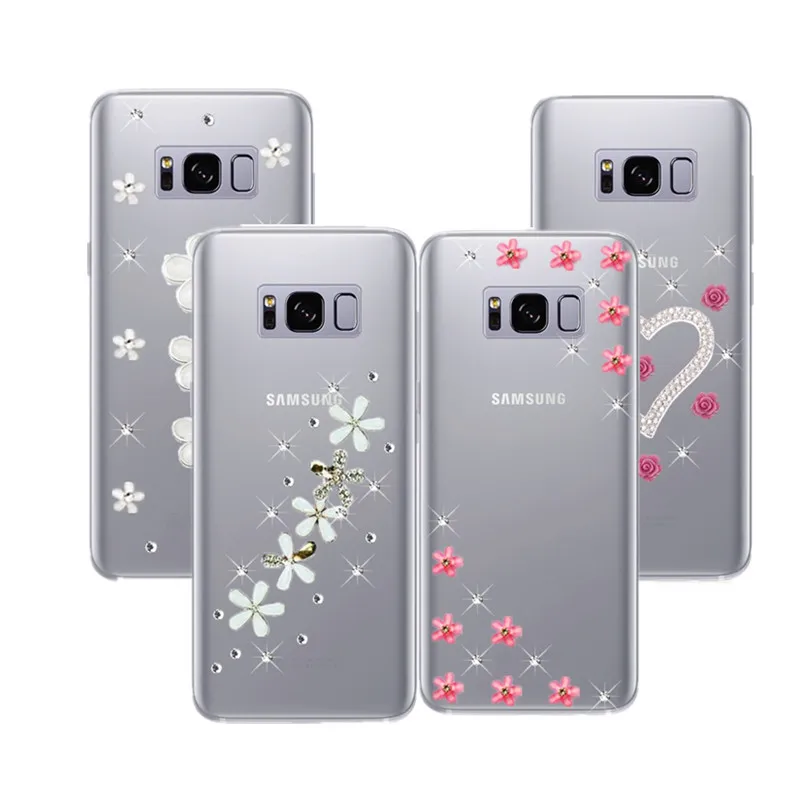 S8 S9 плюс S6 S7 край Блестящий горный хрусталь чехол для телефона samsung Galaxy S10E S10 Plus Note 8
