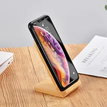 Qi Wireless Charger Induction Charging Docking Station Chargeur Bamboo Wood Charger Station For iPhone 13 Xiaomi Huawei Samsung