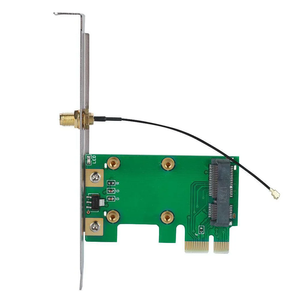

Accessories Add On Replacement Desktop PC Professional MiniPCI-E To PCI-E Network Antenna Convertor Adapter Card Wireless WiFi
