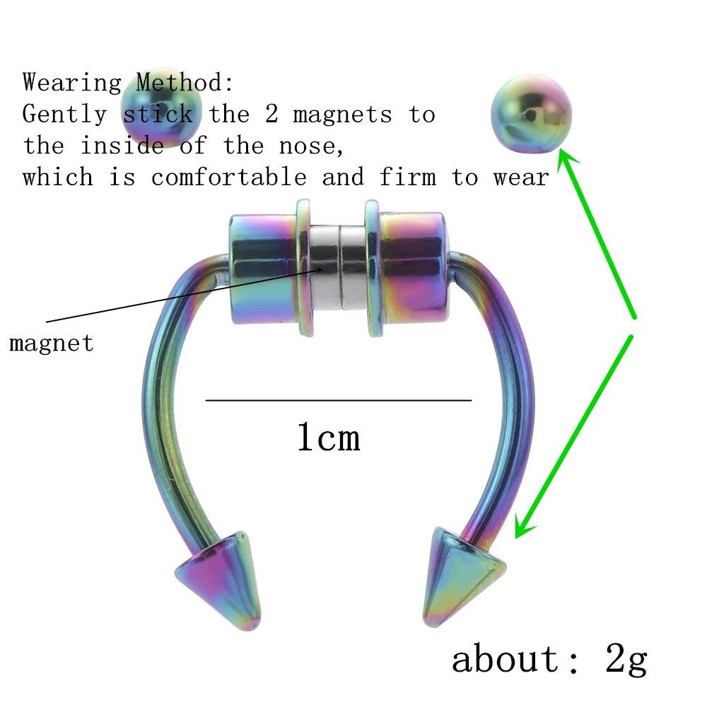 Искусственное кольцо для носа носовой перегородки Кольца из нержавеющей стали