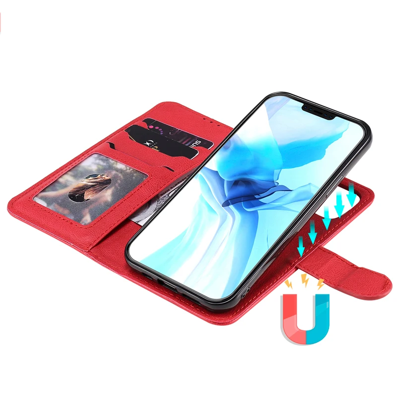 

Магнитный съемный кошелек с поглощением для Xiaomi 9T 8 Lite A2 Lite 5X, кожаный флип-чехол с кармашком для карт, чехол-подставка для автомобильного кро...