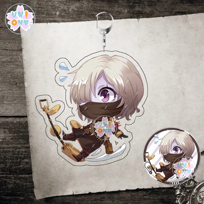 

2021 New Game Anime Identity V Eli Clark Sculptor Postman Acrylic Keychain Bags Pendant Stand Model Plate Keyring Toy Xmas Gift