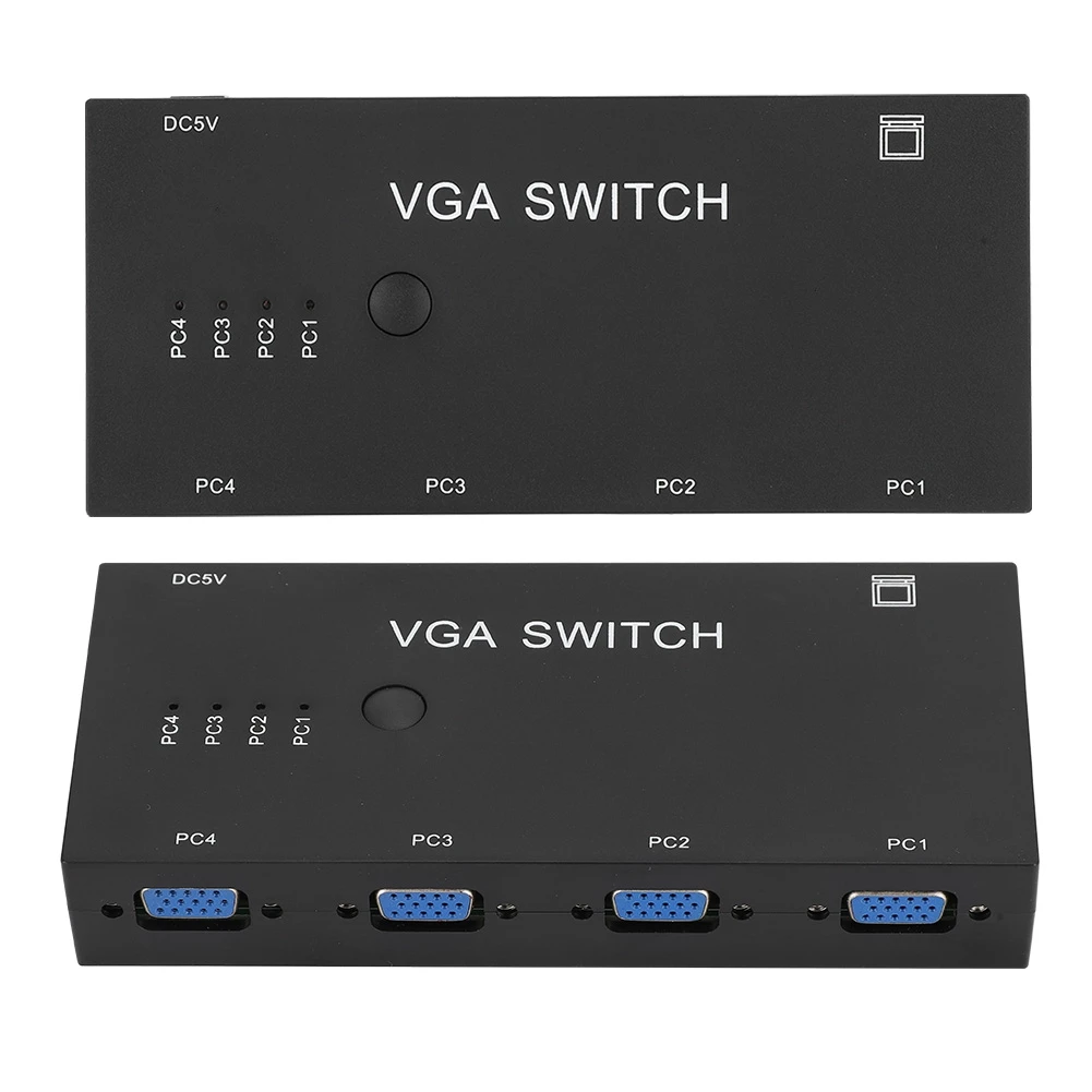 Vga-разветвитель 4 в 1-выход видео конвертер коммутатор компьютер аксессуар 1920X1080