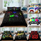 Игровой Комплект постельного белья в стиле геймпада, мягкое одеяло, пододеяльник, покрывала для постельного белья, Королевский пододеяльник с наволочкой