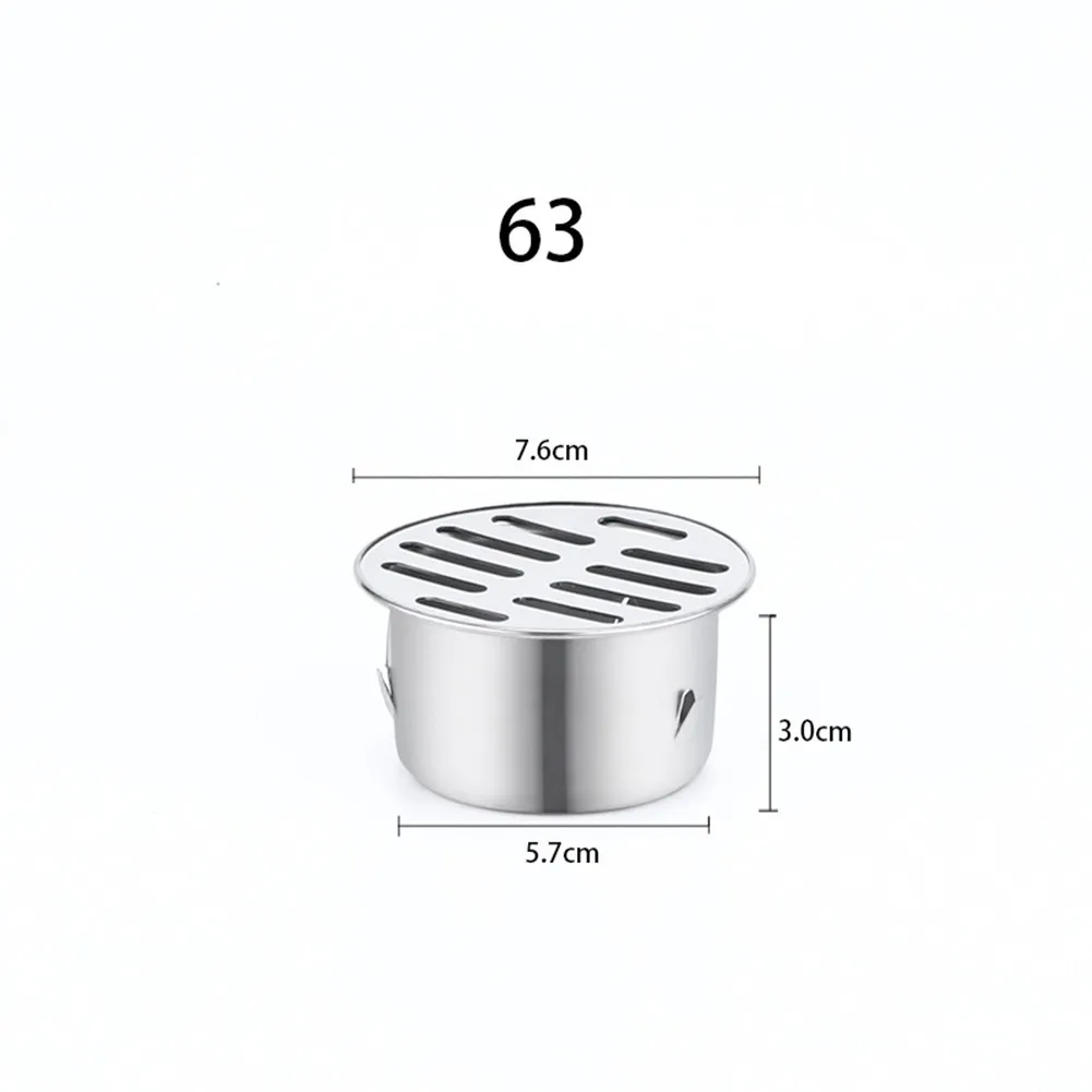 

Plug-in Thickened Stainless Steel Floor Drain Garden Outdoor Round Roof Floor Drain Large Displacement Anti-clogging In Stock