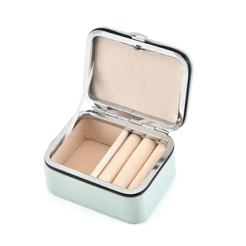 

Mini Portable Jewelry Box Stud Earrings Jewellery Storage Organizer 97QF