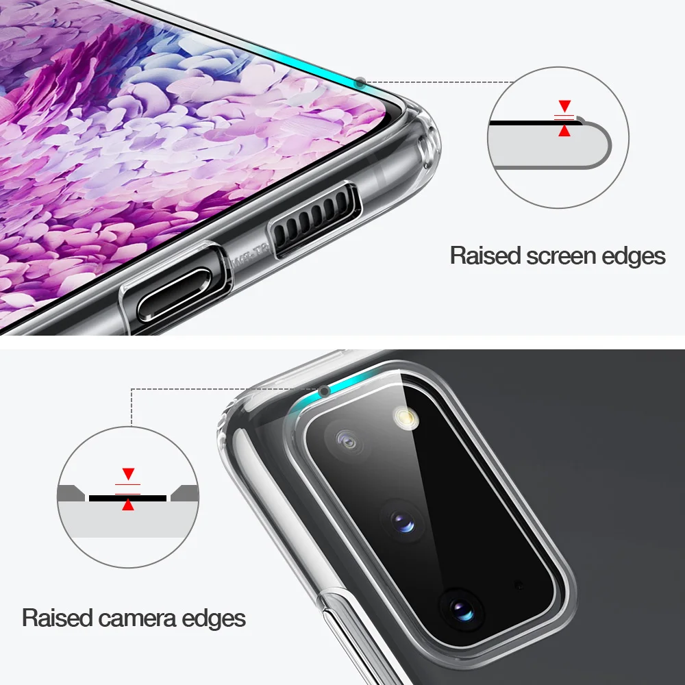 ESR for Samsung Galaxy S21 Ultra S22 S21 S20 Plus S20 Ultra Case Clear TPU Cover for Samsung A40 A51 S8 S10 e Note 10 9 Case