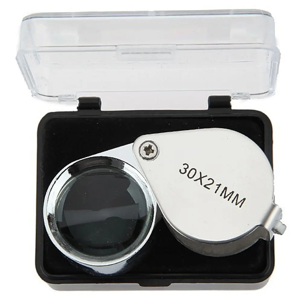 Лупа с оптическим стеклом 40x25 мм увеличительное стекло светодиодный светильник