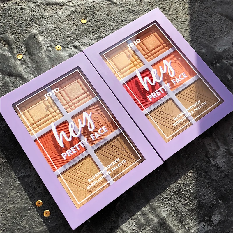 Профессиональный макияж хайлайтер Палитра 6 цветов текстура контурная пудра