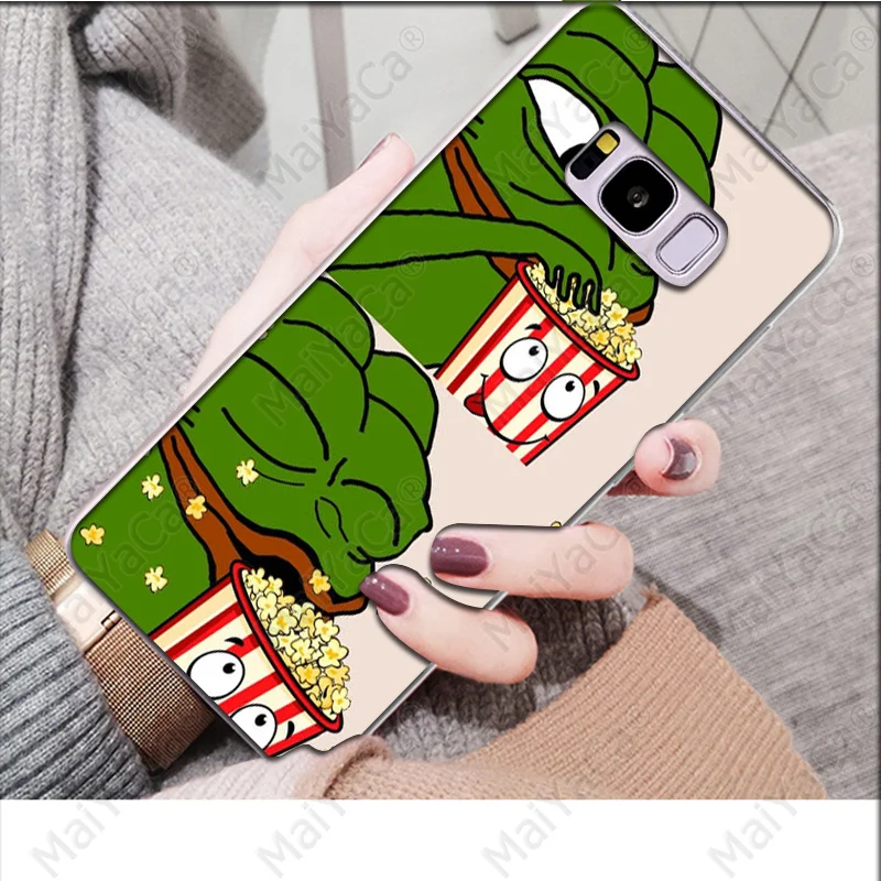 A2 MaiYaCa Pepe мемы грустная лягушка Новинка чехол для телефона Fundas Крышка для samsung S9 S9 плюс S8 S8plus S7 S6 S5 крышка - Цвет: A2