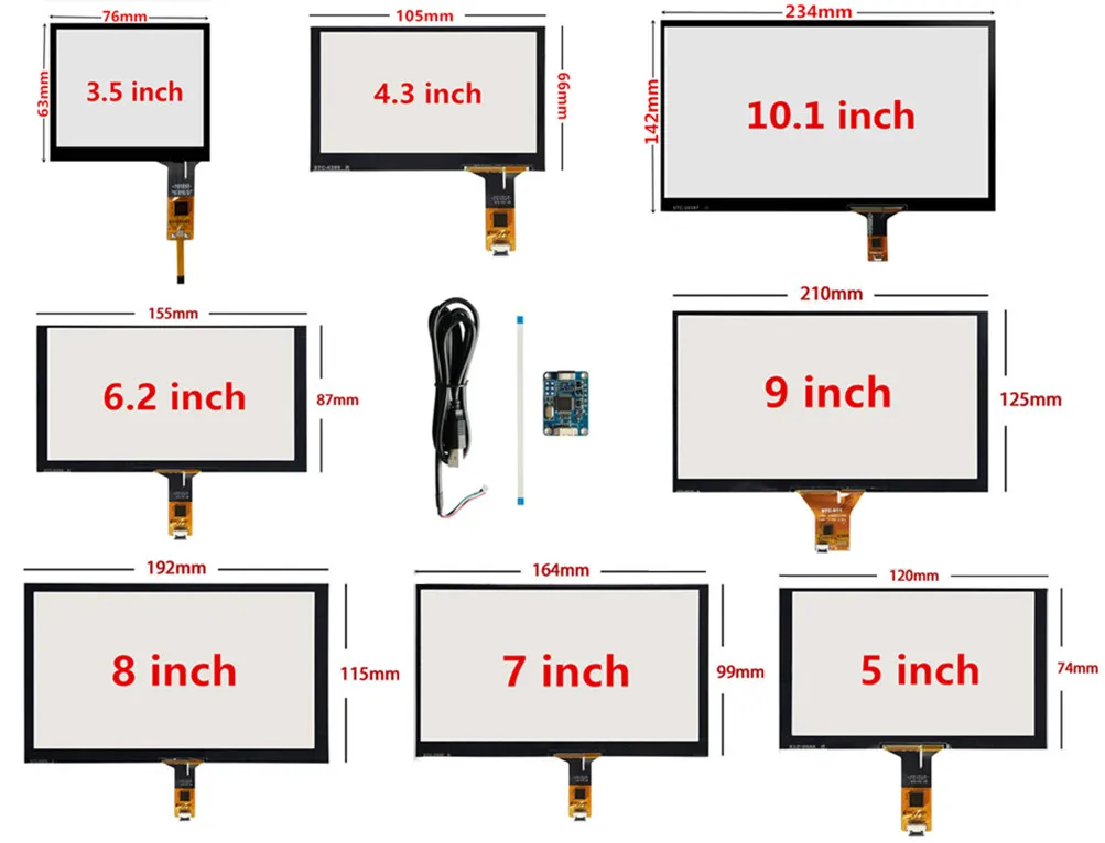 Industrial Equipment Pc Car Capacitive Digitizer Touch Scree