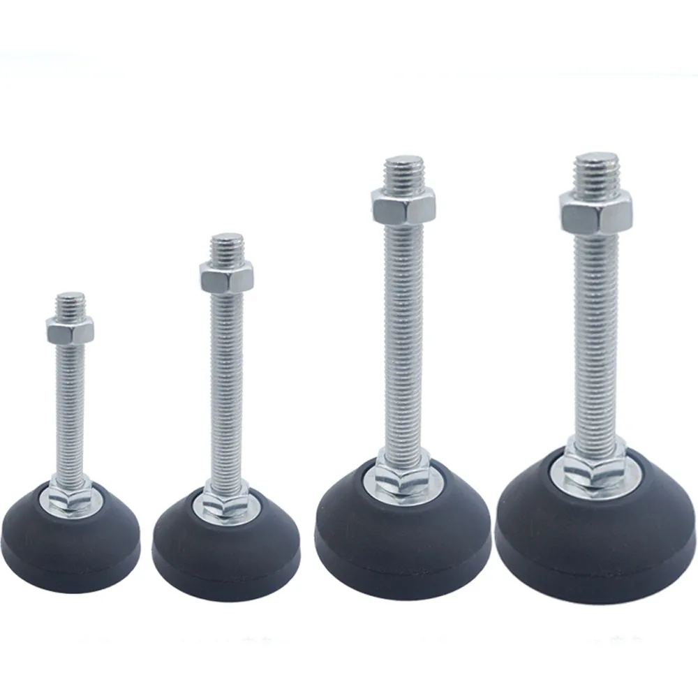 

2/4pcs M8 M10 M12 M16 Levelling Height Adjustable Machine Furniture Feet with Lock Nut Dia 55mm 80mm 95mm 100mm