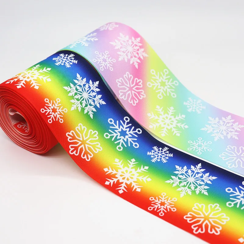 5 ярдов 3 &quot75 мм светится в темноте Рождественская печатная корсажная лента для
