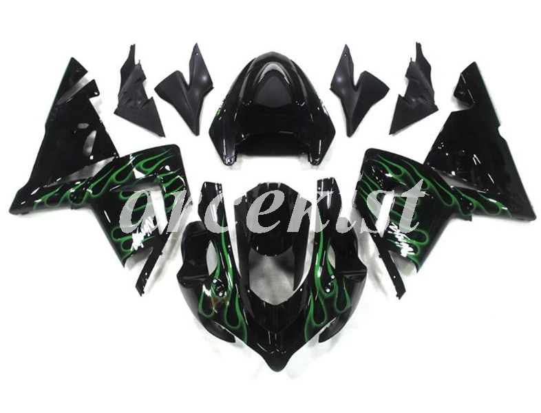 

New ABS Motorcycle Full Fairings kit Fit for Kawasaki Ninja ZX10R 2004 2005 04 05 10R Fairing Body set Flame Green