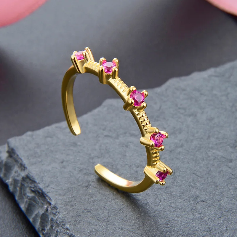 

Flower Ring 925 sterling silver Valentine's Day gold Color Engagement Jewelry Finger Wedding Women Rings Charm Female Essential