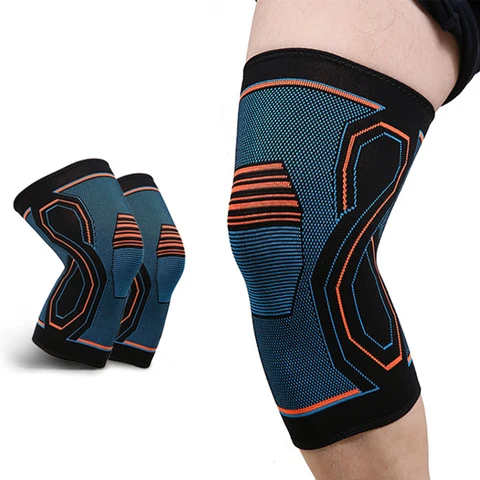 Компрессионный наколенник для мужчин и женщин, трикотажный бандаж на колено для тренировок, снятия боли в суставах, бега, велоспорта, баскетбола, 2021