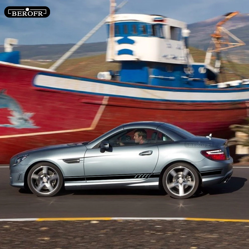 Автомобильная дверь боковая юбка полоса кузова 507 стильная наклейка комплект для