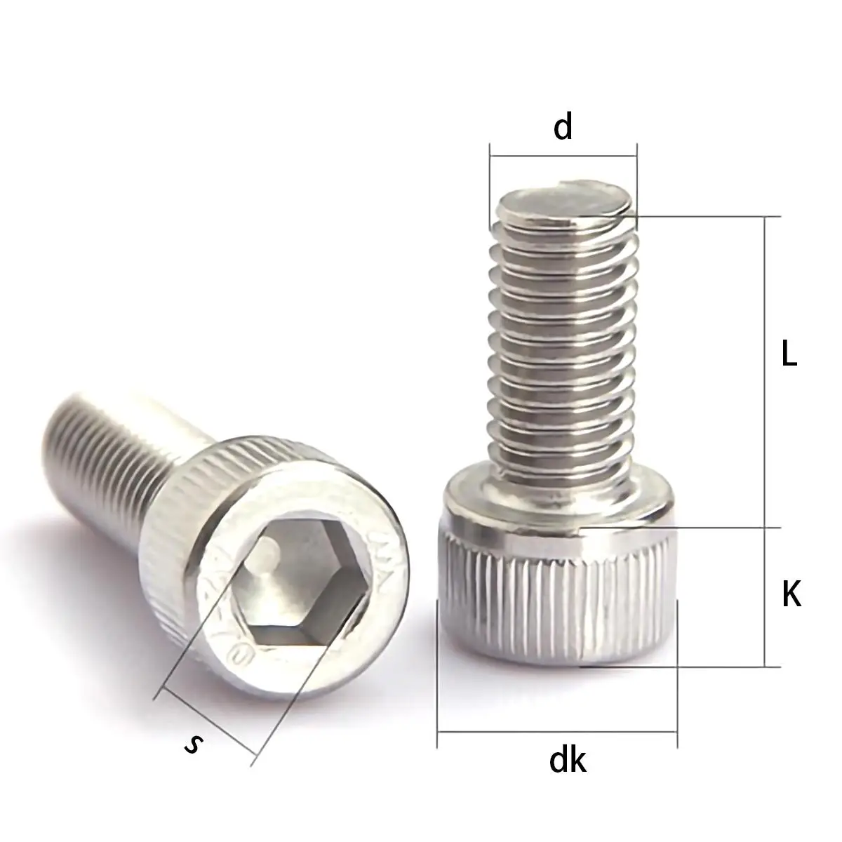 M3 M4 M5 M6 M8 304 A2 Stainless Steel DIN912 Hexagon Hex Socket Head Cap Allen Bolt Screw L=4-60mm images - 6