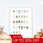 Китайский новый год Испанский Русский алфавит животных Графическое искусство холст картины детская Настенная картина Испания образование плакат с принтом в виде Винни Пуха Декор