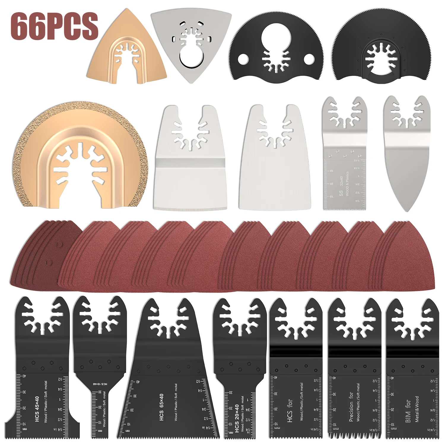 Новинка 66 шт. Быстросменные Осциллирующие многофункциональные пильные диски из