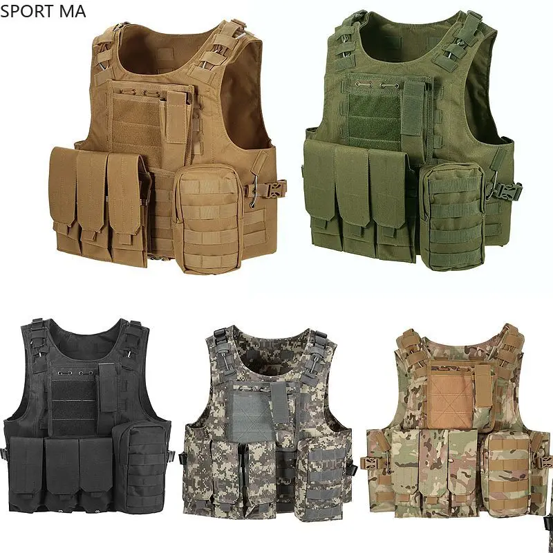 

Multi-pocket Airsoft Tactical Vest Combat Plate Carrier Tactical Vest CS Outdoor Clothing Hunting Vest Military Equipment