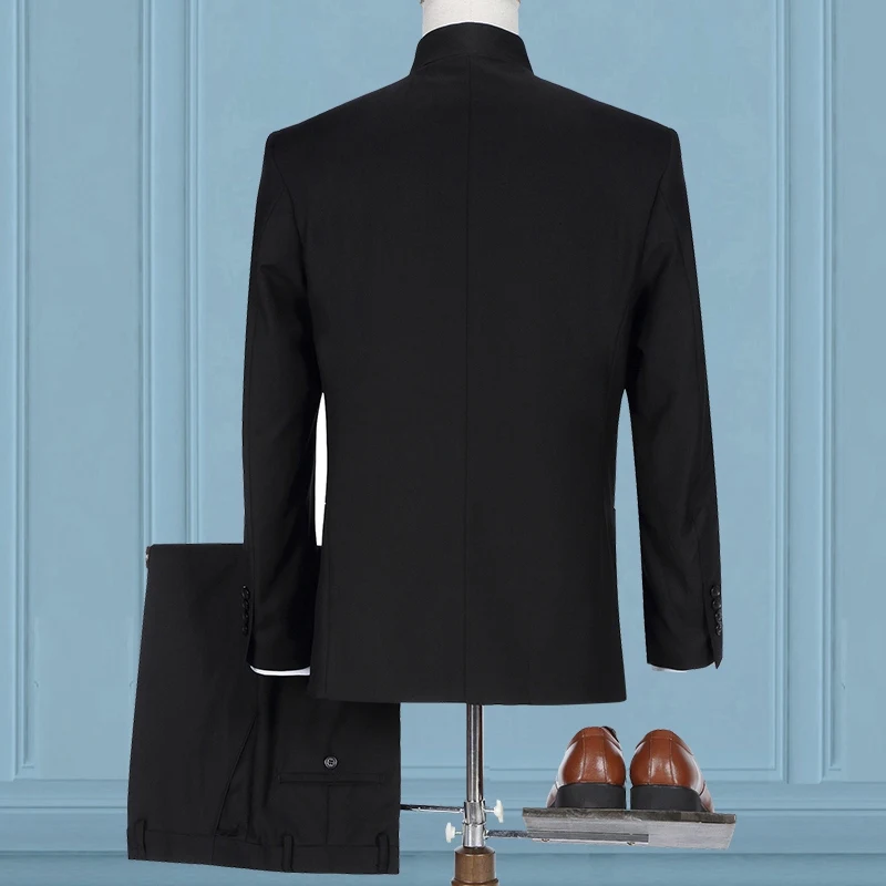 Костюм Мао китайский стиль костюм Тан куртки и брюки воротник-стойка мужские