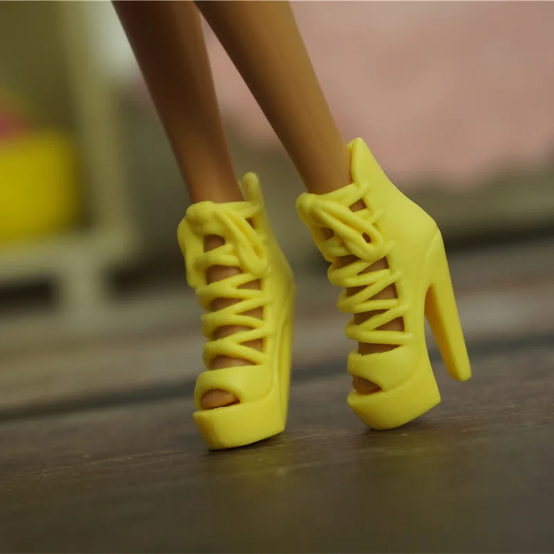 

Fashion shoes For Barbie Doll original 1/6 bjd 1 pair shoes boneca zapatos lalka for barbies princess baby plastic accessories