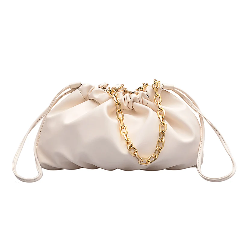 

Elegant Female Chain Tote bag 2020 Fashion New High quality PU Leather Women's Designer Handbag Creased Shoulder Messenger Bag