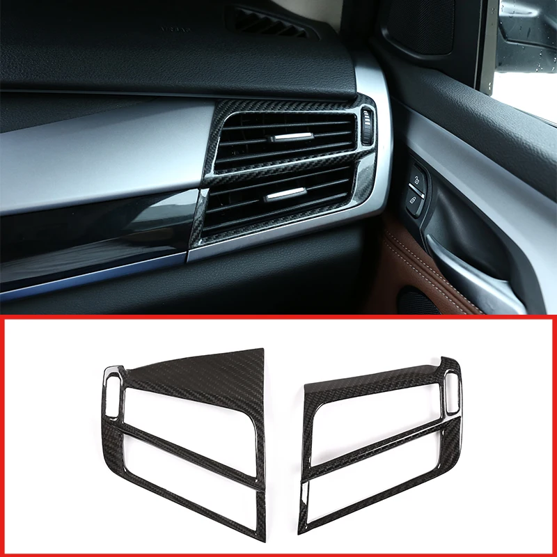 

Car Accessory For LHD 2Pcs Real Carbon Fiber Style Car Air Conditioning Outlet Vent Frame Trim For BMW X5 F15 &X6 F16 2014-2018