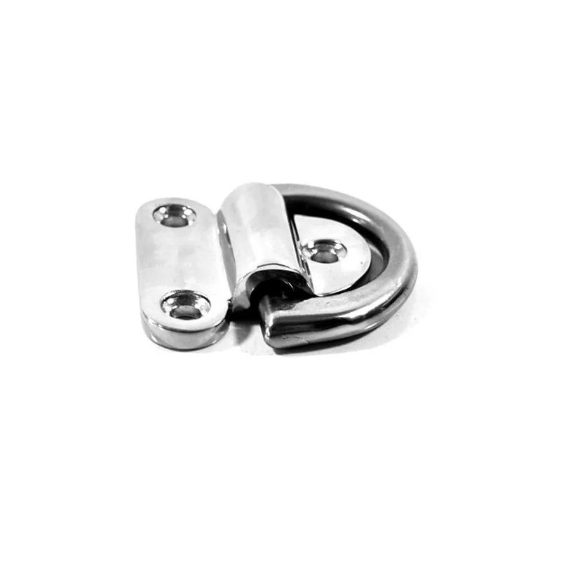 

316 Stainless Steel Folding Pad Eye Lashing Ring Tie Down Boat RV