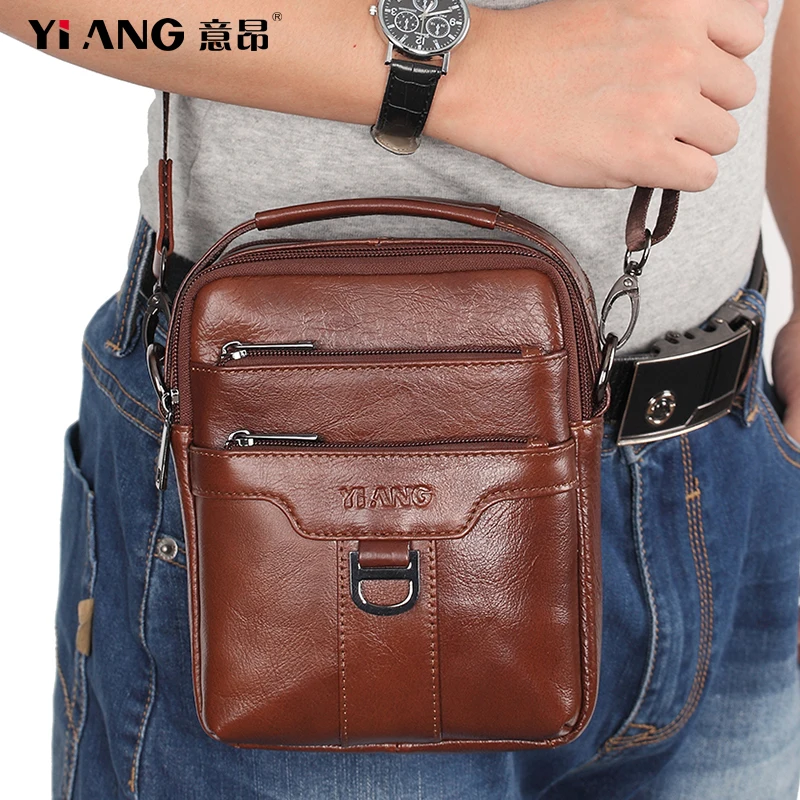 Мужские сумки на плечо из натуральной кожи с ручками сверху мужские мини через