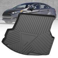 tpe car trunk mats for ford fiesta sedan hatchback 2011 2019 rubber cargo liner laser measured waterproof protective pads