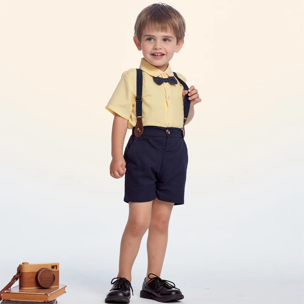 Комплект одежды для маленьких мальчиков рубашка с коротким рукавом и