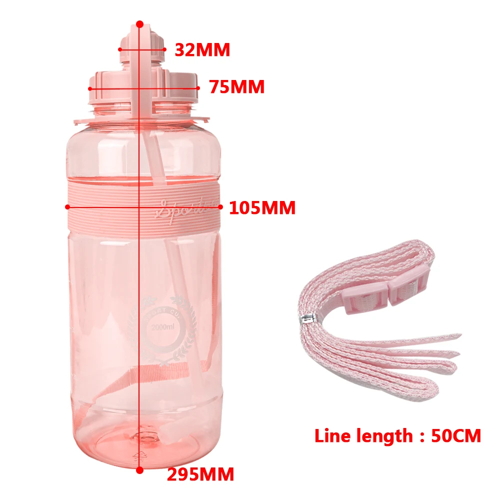 Спортивная бутылка для воды кемпинга и пикника пластиковый соломенный чайник