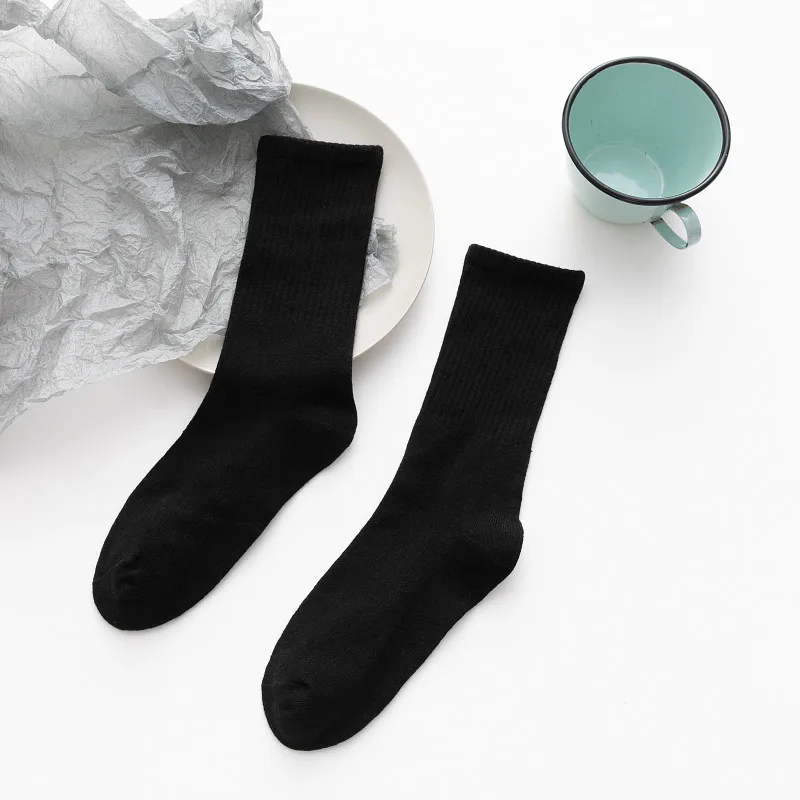 

autumn and winter high solid socks breathable leisure cotton socks ins street sports socks sport socks Women Socks