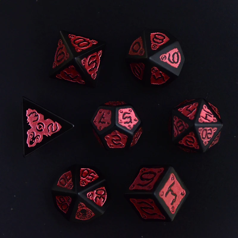 

Obsidian Coc Running Group Module Dnd Cthulhu Dice Trpg Board Game Ore Gift Octopus Sun Engraved Coloring Seven-piece Set