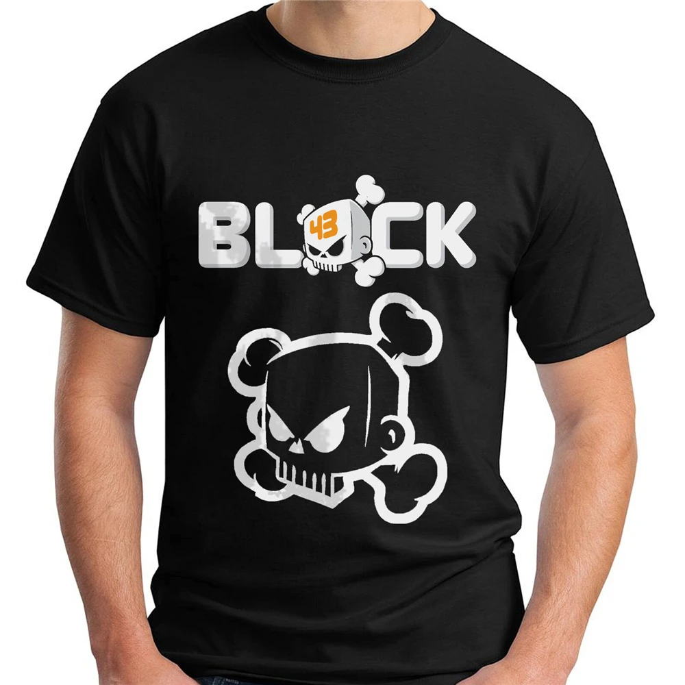Новинка Кен Блок Череп логотип гоночный короткий рукав Мужская черная футболка