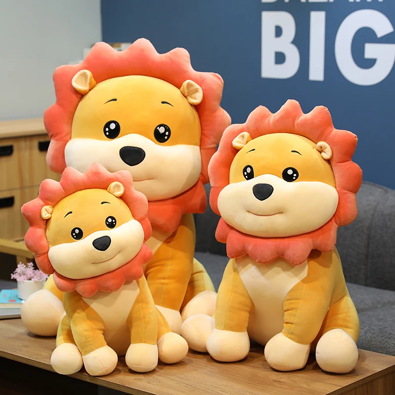 Hot 1pc 50CM/60cm Cute Sun Flower Happy Lion Plush Toys Stuffed Animal Hug Doll for Kids Baby Lovely Cartoon Christmas Gift