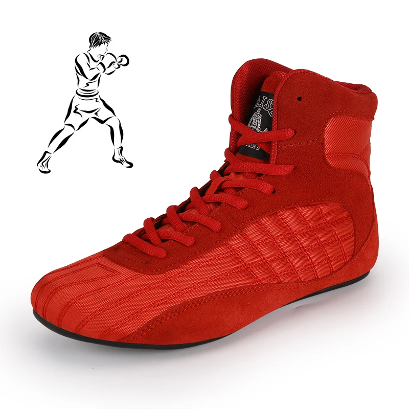 Online Sepatu Gulat Pergelangan Kaki Pria Sneakers Tinju Ringan Untuk Pria Sneakers Latihan Olahraga Profesional Sepatu Olahraga Sanda Tempur